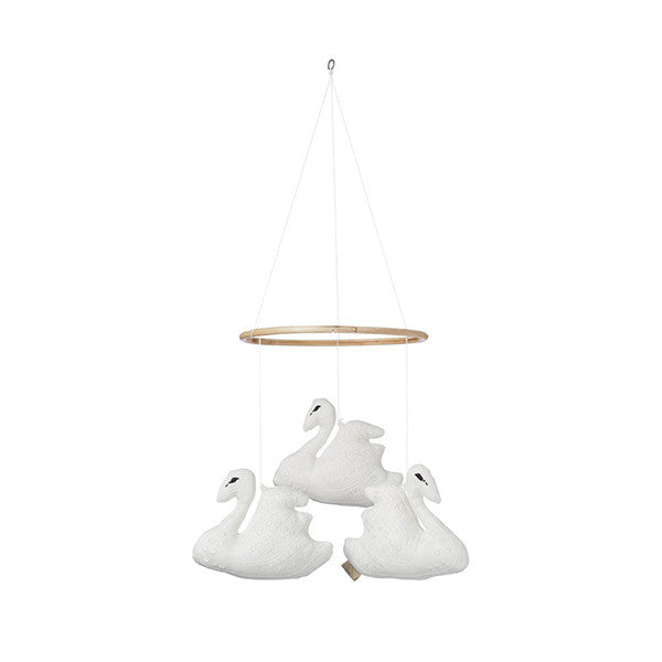 Cam Cam Copenhagen Swan Mobile - Off White