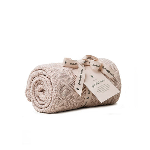Garbo and Friends Cotton Blanket – Ollie Pink
